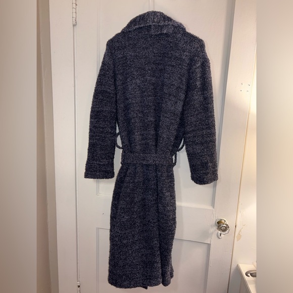 Barefoot Dreams Unisex CozyChic Long Robe in Heather Indigo/Deep Blue - Size 1 - Picture 4 of 16